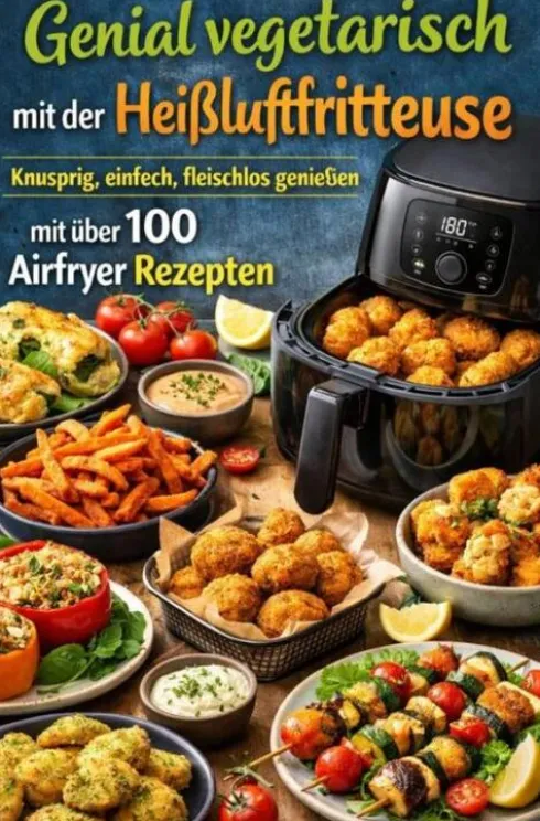 Genial vegetarisch mit der Heißluftfritteuse – Knusprig, einfach, fleischlos genießen mit über 100 Airfryer Rezepten eBook