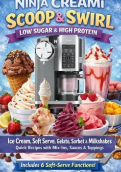 Ninja Creami Scoop & Swirl– Low Sugar & High Protein Ice Cream, Soft Serve, Gelato, Sorbet & Milkshakes eBook